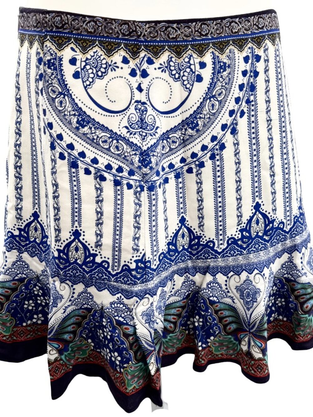 Farm Rio Butterfly Print Mini Skirt‎ Size XS Blue White Viscose